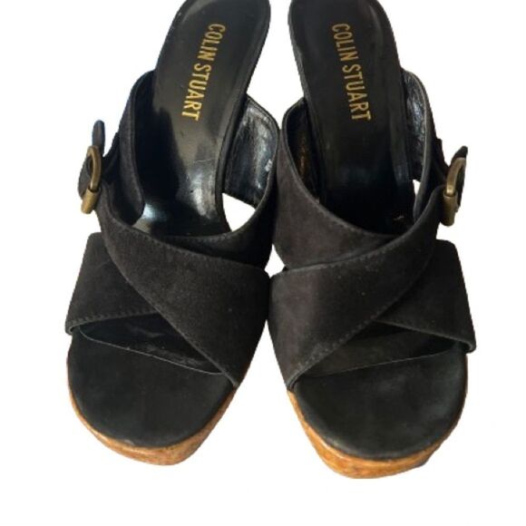Colin Stuart Suede&Cork Sandals size 8.5 - Picture 4 of 9